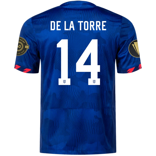 Nike Mens United States Lucas De La Torre Away Jersey w/ Gold Cup Patches 23/24 (Hyper Royal/Loyal Blue) | SoccerWearhouse