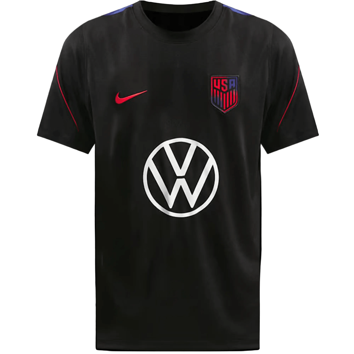 Nike Mens United States Strike Jersey 2026 (Black/Red) | SoccerWearhouse