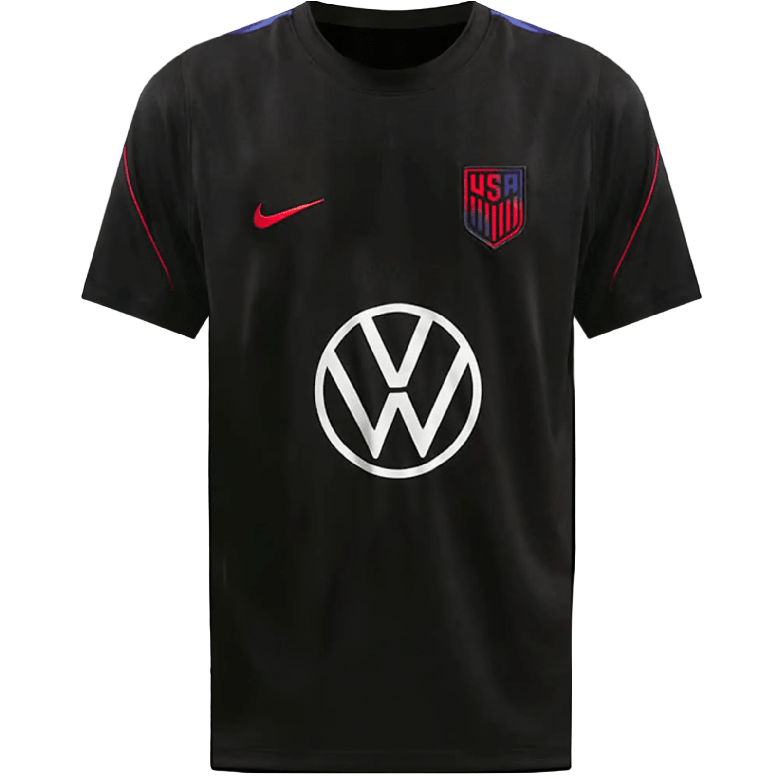 Nike Mens United States Strike Jersey 2026 (Black/Red) | SoccerWearhouse