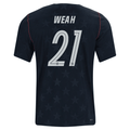Nike Mens United States Tim Weah Away Stadium Jersey 2026 (Dark Obsidian/Pure Platinum)