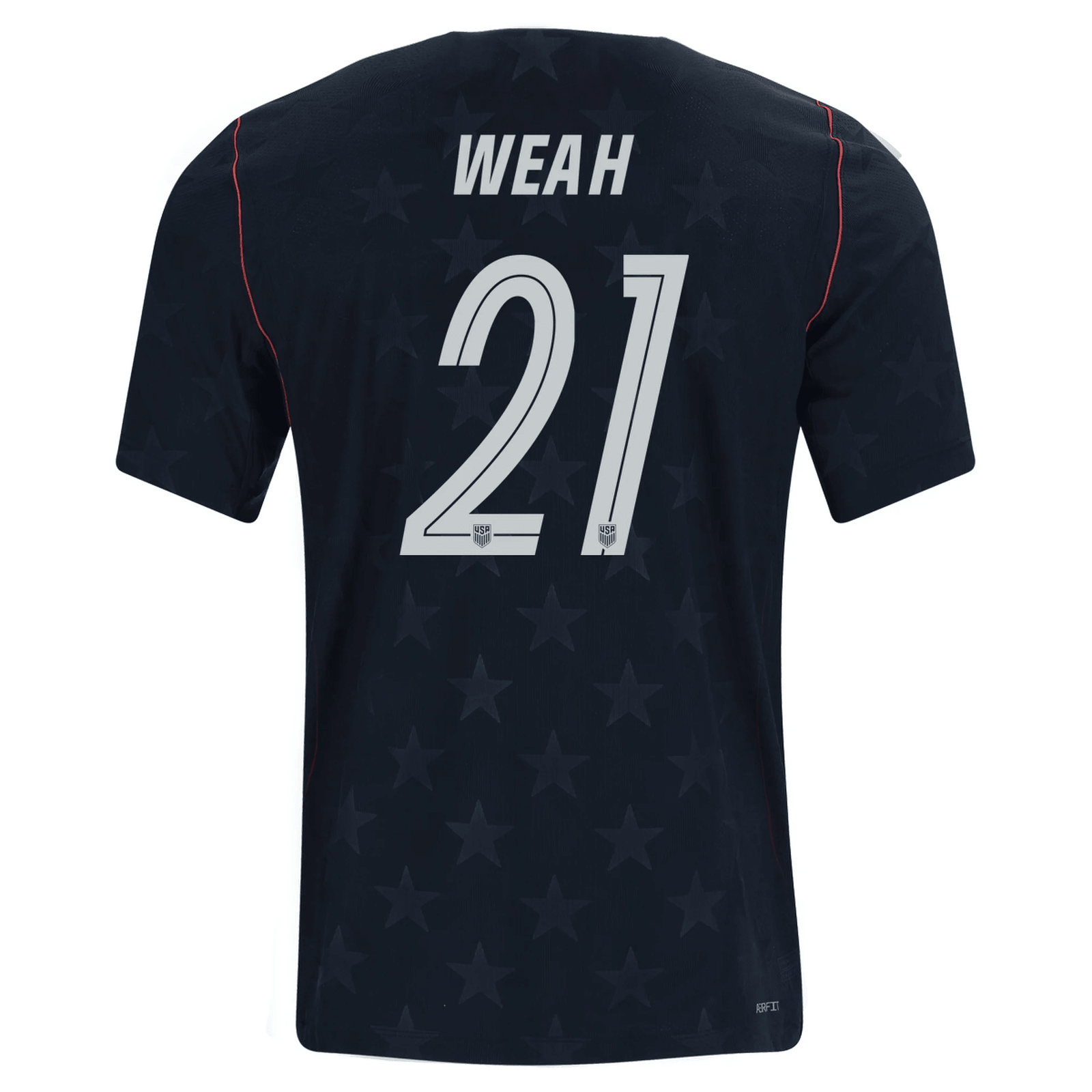 Nike Mens United States Tim Weah Away Stadium Jersey 2026 (Dark Obsidian/Pure Platinum) | SoccerWearhouse