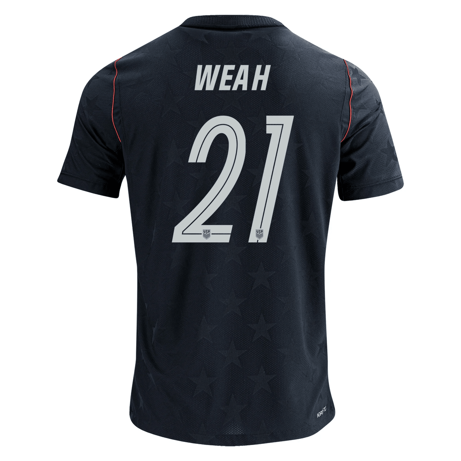 Nike Men's United States Tim Weah Match Authentic Away Jersey 2026 (Dark Obsidian/Pure Platinum) | SoccerWearhouse