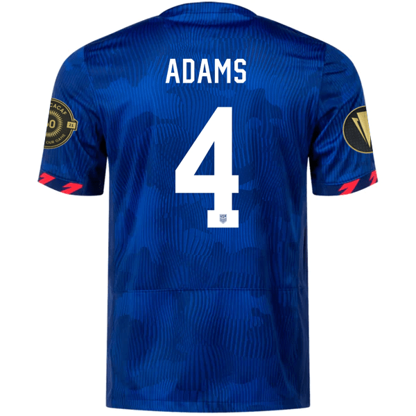 Nike Mens United States Tyler Adams Away Jersey w/ Gold Cup Patches 23/24 (Hyper Royal/Loyal Blue) | SoccerWearhouse