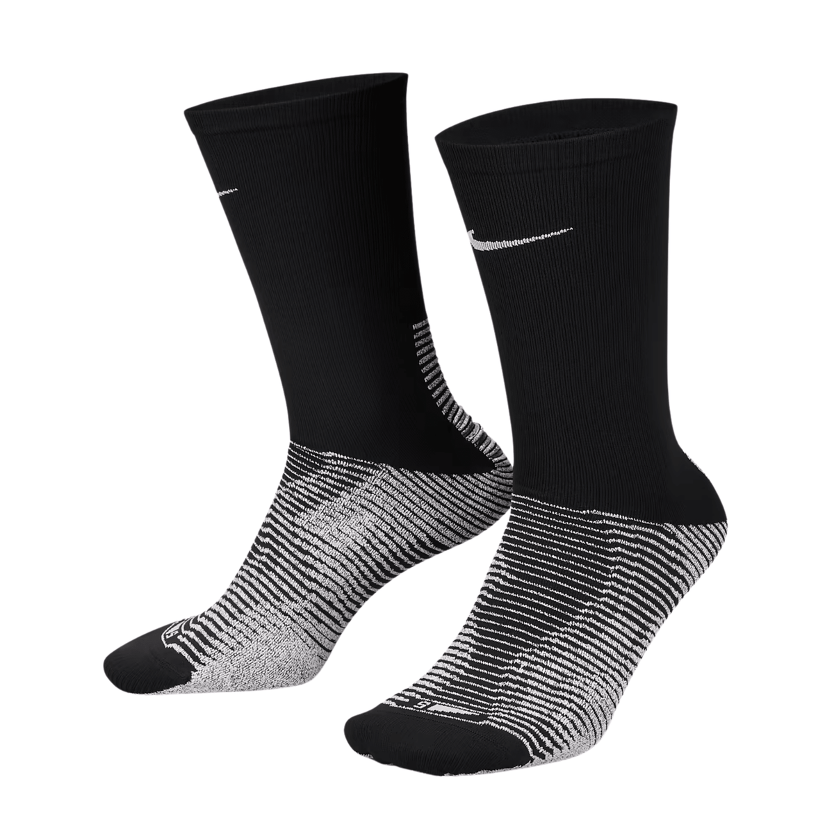 Nike Men's Vapor Strike Crew Soccer Socks (Black/Grey) | SoccerWearhouse