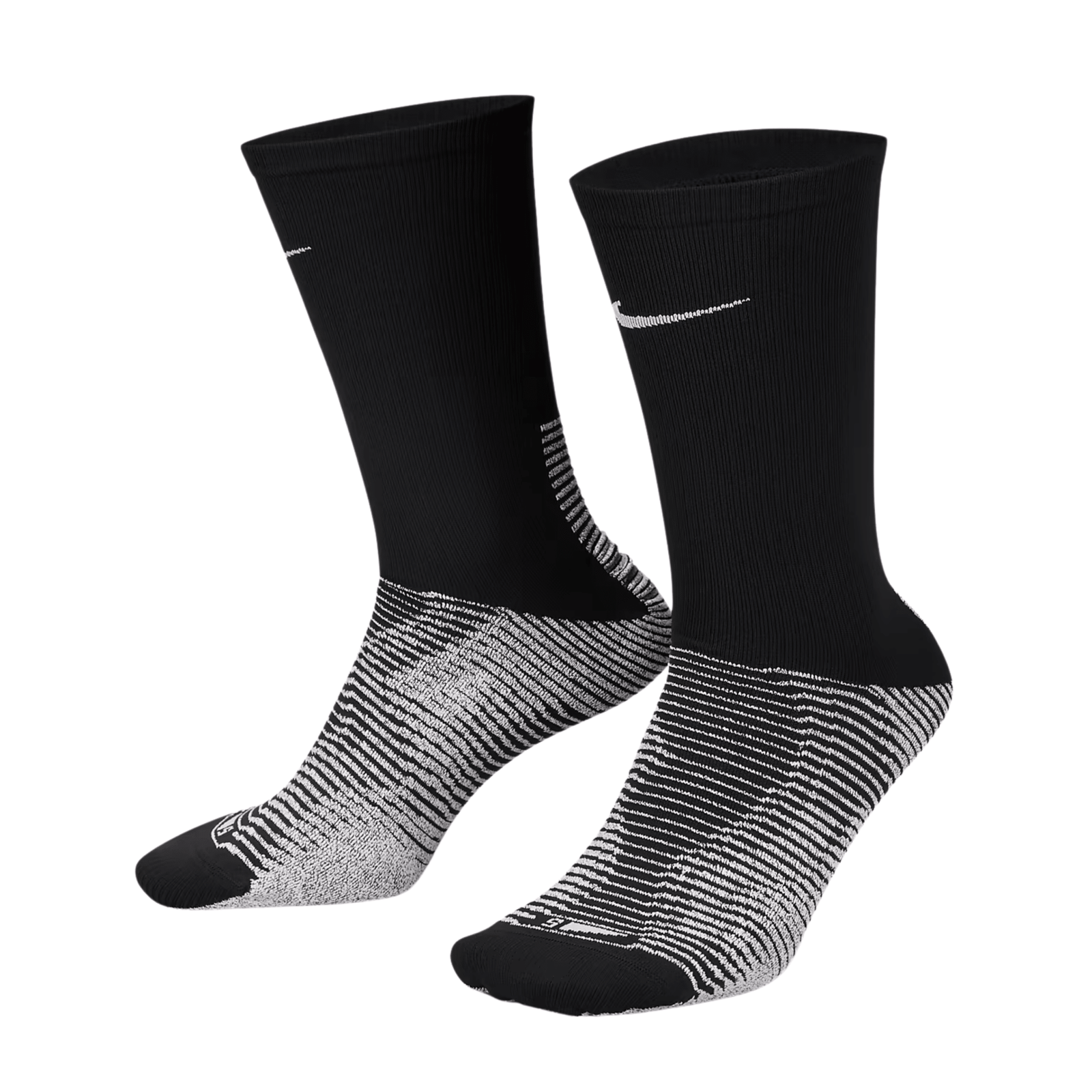 Nike Men's Vapor Strike Crew Soccer Socks (Black/Grey) | SoccerWearhouse