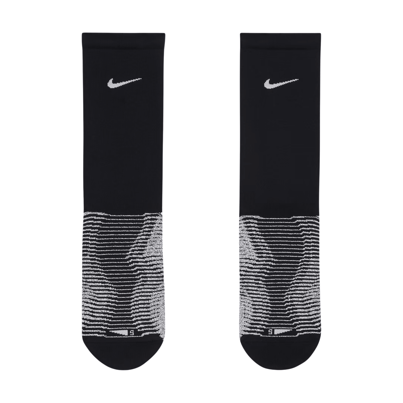 Nike Men's Vapor Strike Crew Soccer Socks (Black/Grey) | SoccerWearhouse