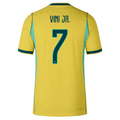 Nike Men's Brazil Vini JR Match Authentic Home Jersey 2026 (Yellow/Teal)