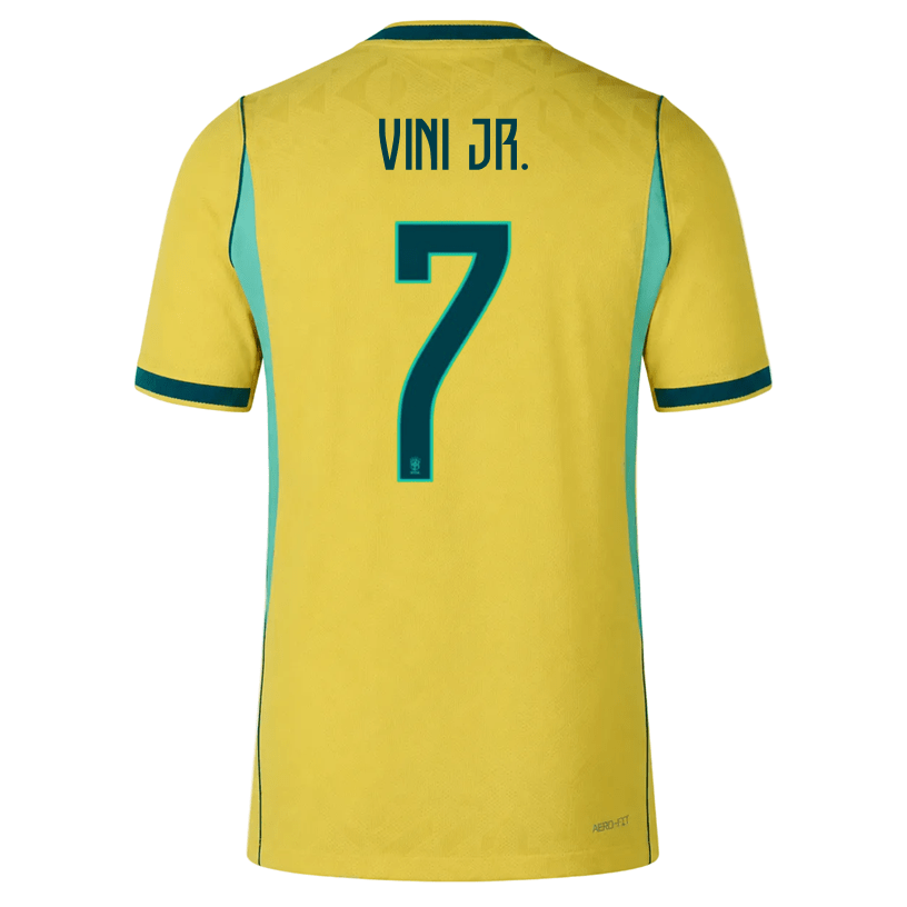 Nike Men's Vini JR Match Authentic Home Jersey 2026 (Yellow/Teal) | SoccerWearhouse