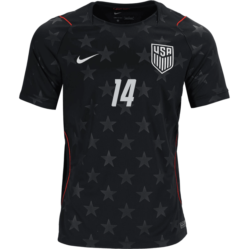 Nike Mens Weah United States Away Stadium Jersey 2026 (Dark Obsidian/Pure Platinum) | SoccerWearhouse