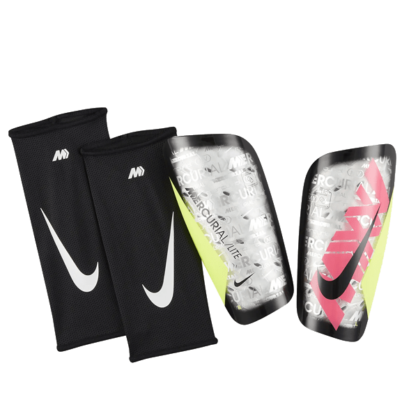 Nike Mercurial Lite 25 Shin Guard (Clear/Hyper Pink) | SoccerWearhouse