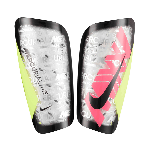 Nike Mercurial Lite 25 Shin Guard (Clear/Hyper Pink) | SoccerWearhouse