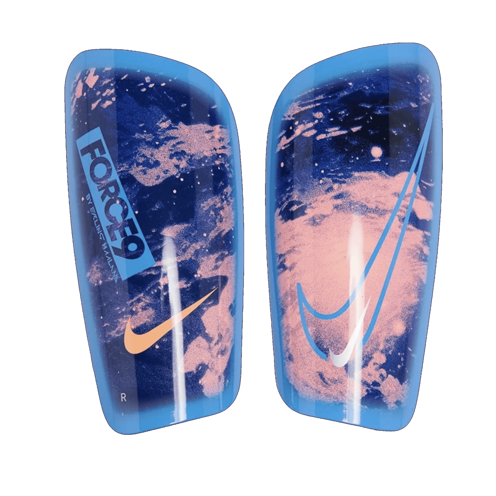 Nike Mercurial Lite Erling Haaland Shin Guard (Blue Void/Orange Pulse) | SoccerWearhouse