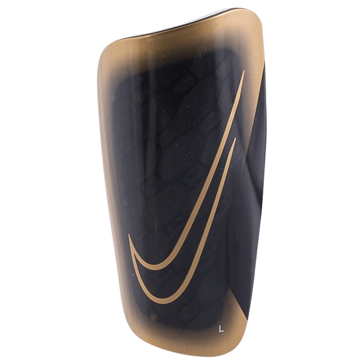 Nike Mercurial Lite Shin Guard (Black/Metallic Gold Coin) | SoccerWearhouse