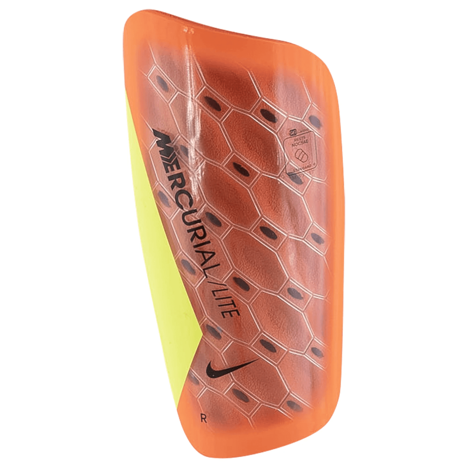 Nike Mercurial Lite Shin Guard (Hyper Crimson/Volt/Black) | SoccerWearhouse