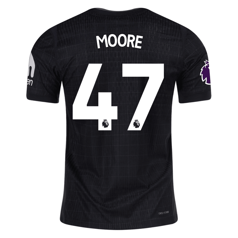 Nike Moore Tottenham Hotspur Authentic Away Jersey 25/26 w/ EPL Patch (Black/Iron) | SoccerWearhouse