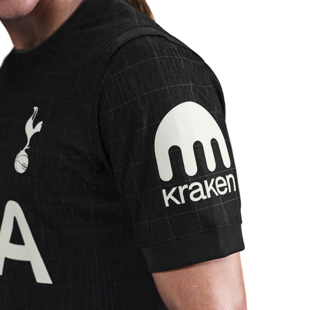 Nike Moore Tottenham Hotspur Authentic Away Jersey 25/26 w/ EPL Patch (Black/Iron) | SoccerWearhouse