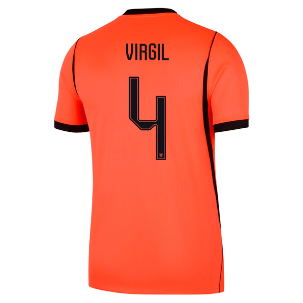 Nike Netherlands Virgil Van Dijk Home Jersey 2026 (Hyper Crimson/Black