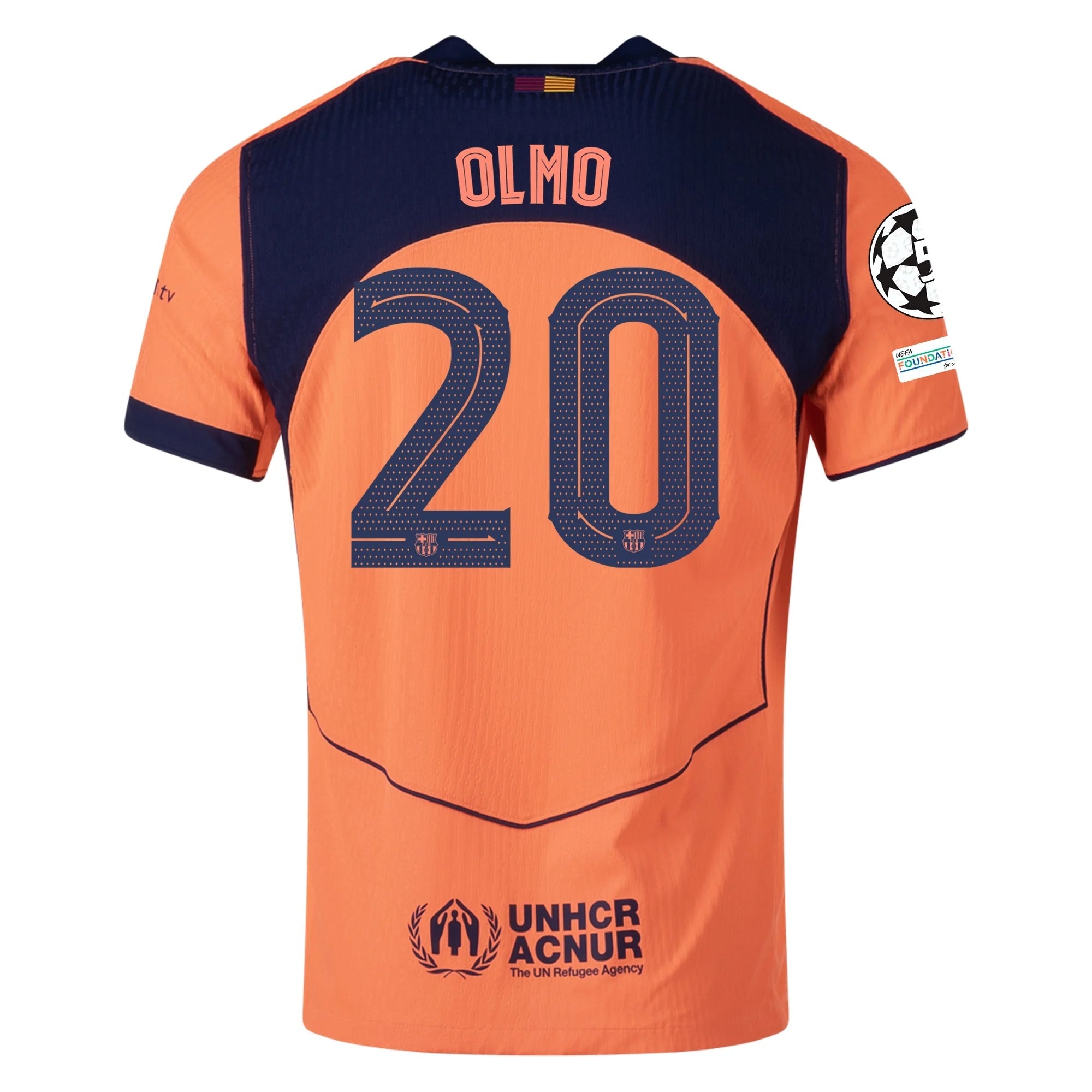 Nike Olmo FC Barcelona Third T90 Authentic Jersey 25/26 w/ Champions L