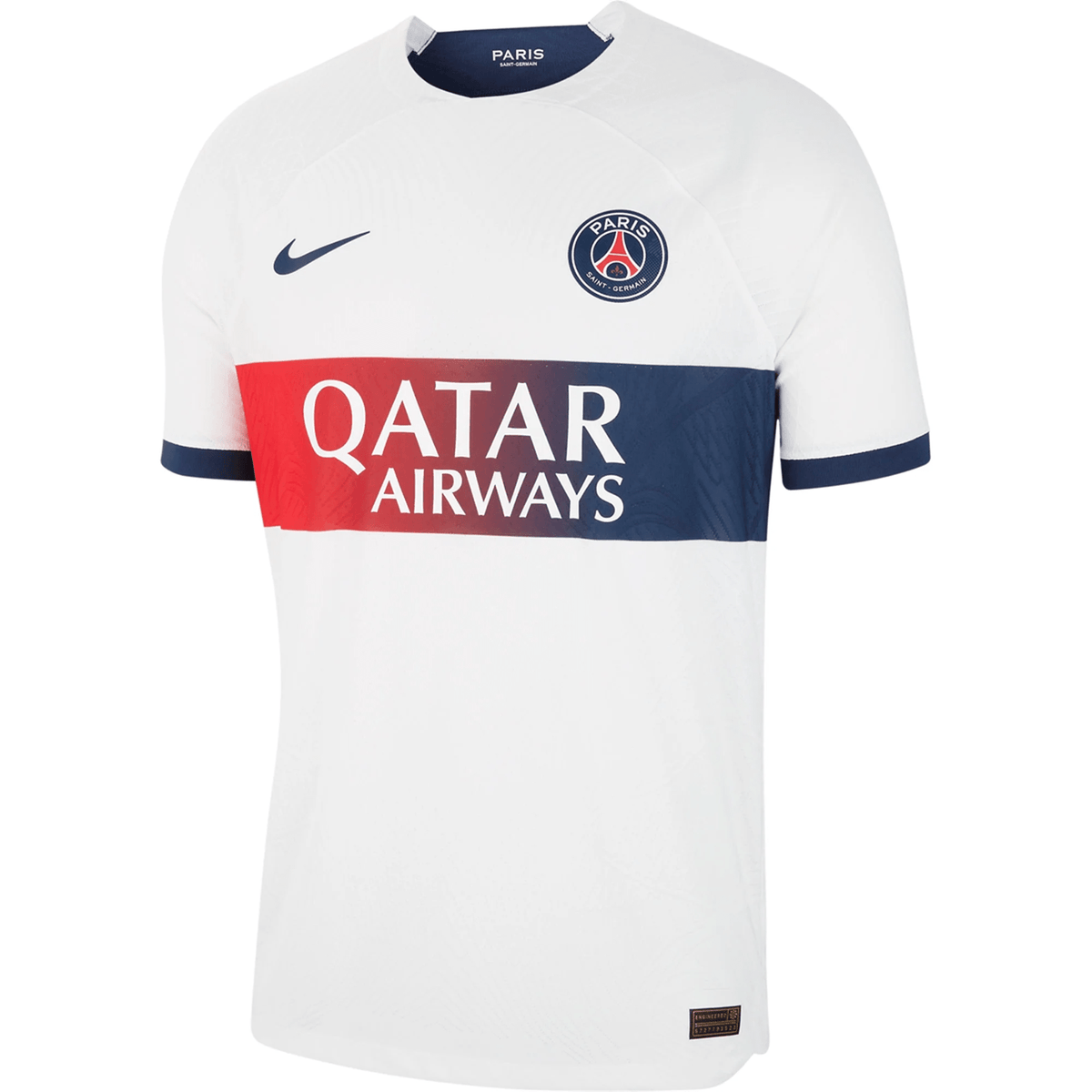 Nike Paris Saint - Germain Authentic Match Vaporknit Away Jersey 23/24 (White/Midnight Navy) | SoccerWearhouse