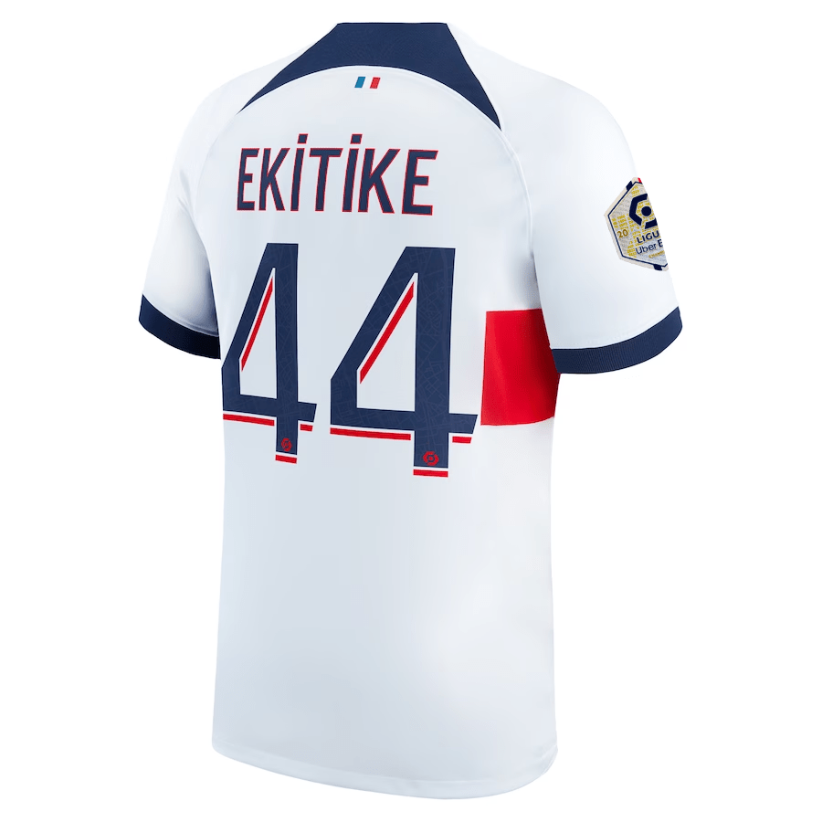 Nike Paris Saint-Germain Huge Etikike Away Jersey w/ Ligue 1 Patch 23/ Nike Paris Saint-Germain Huge Etikike Away Jersey w/ Ligue 1 Patch 23/