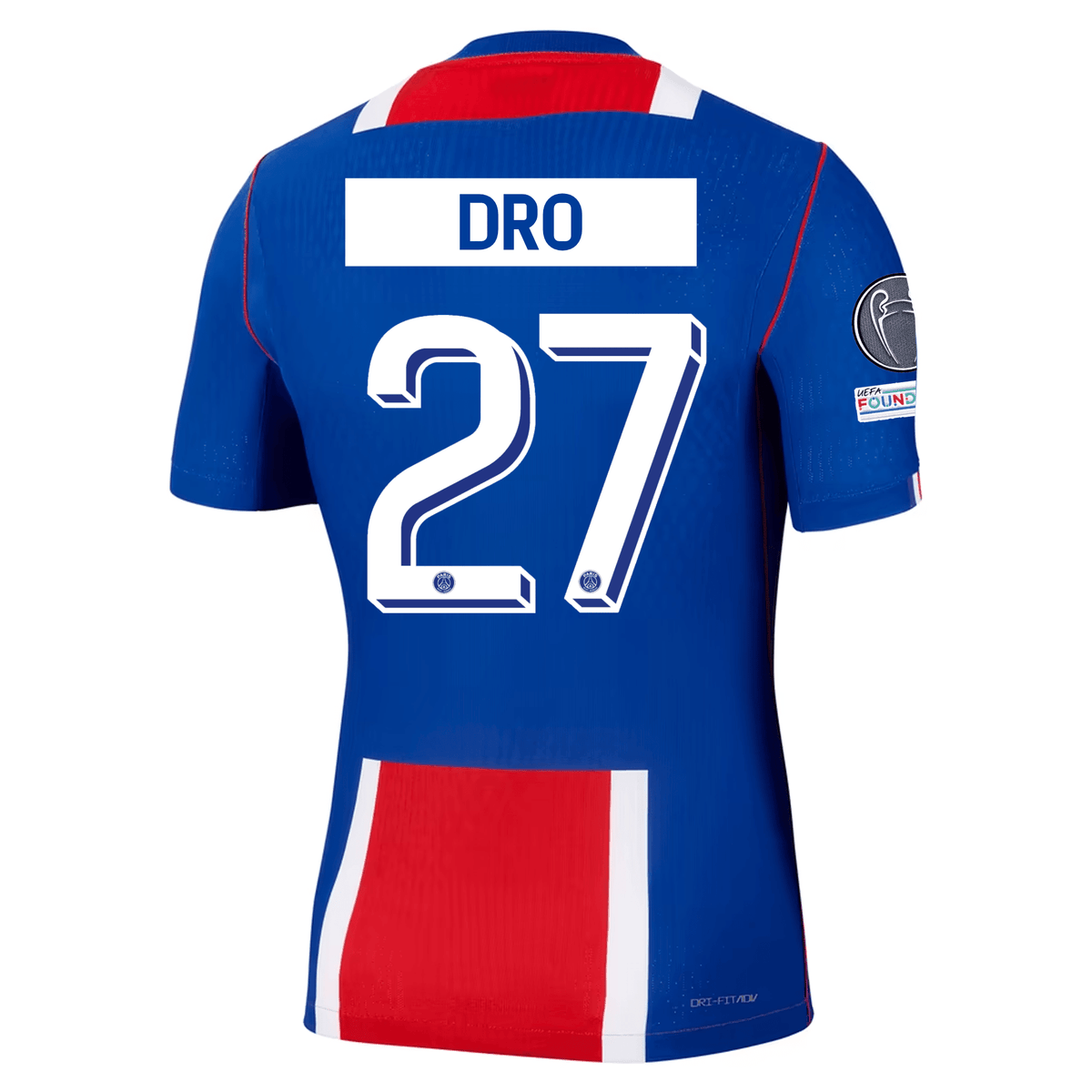 Nike Paris Saint-Germain Match Authentic Dro Fernández Home Jersey w/ Champions League Patches 26/27 (Old Royal/White/Red) | SoccerWearhouse