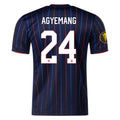 Nike Patrick Agyemang United States Away Jersey 25/26 w/ Gold Cup Patch 2025 (Obsidian/Challenge Red)
