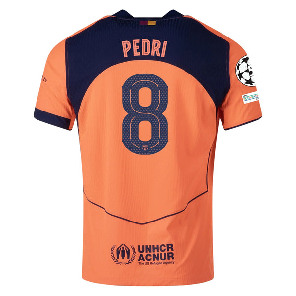 Nike Pedri FC Barcelona Third T90 Authentic Jersey 25/26 w/ Champions