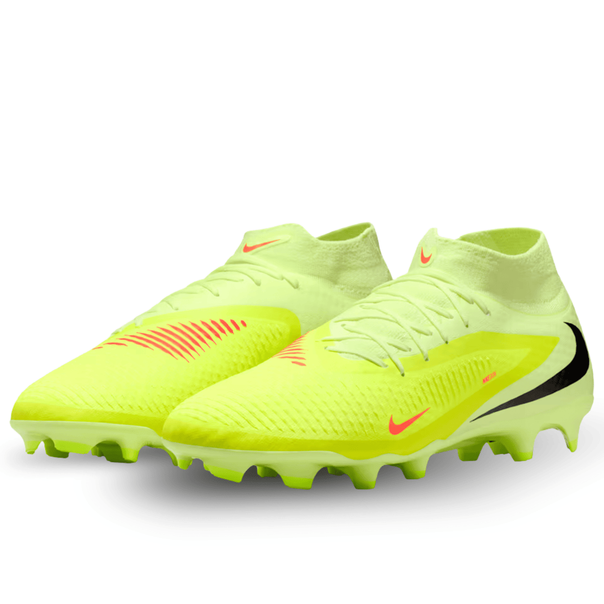 Nike Phantom 6 High Academy FG/MG Soccer Cleats (Hyper Crimson/Limelight) | SoccerWearhouse