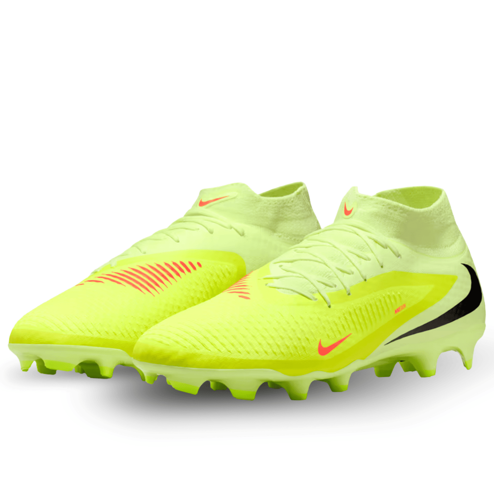 Nike Phantom 6 High Academy FG/MG Soccer Cleats (Hyper Crimson/Limelight) | SoccerWearhouse