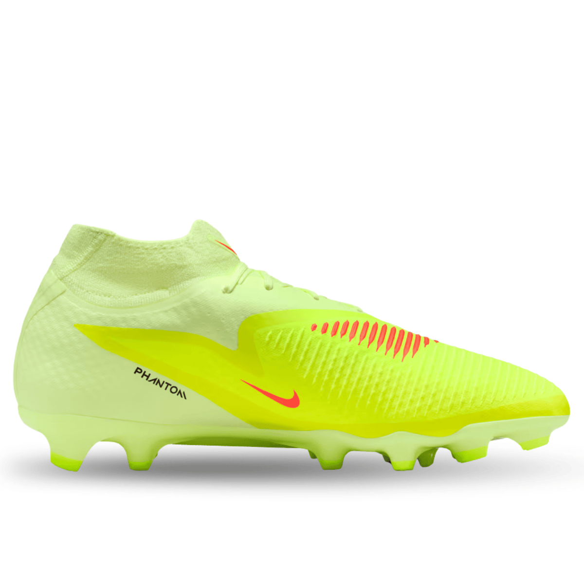Nike Phantom 6 High Academy FG/MG Soccer Cleats (Hyper Crimson/Limelight) | SoccerWearhouse