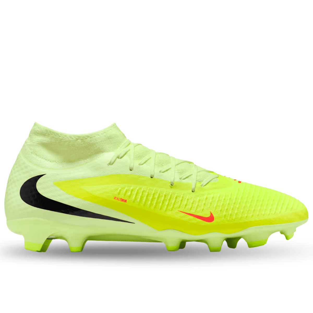 Nike Phantom 6 High Academy FG/MG Soccer Cleats (Hyper Crimson/Limelight) | SoccerWearhouse