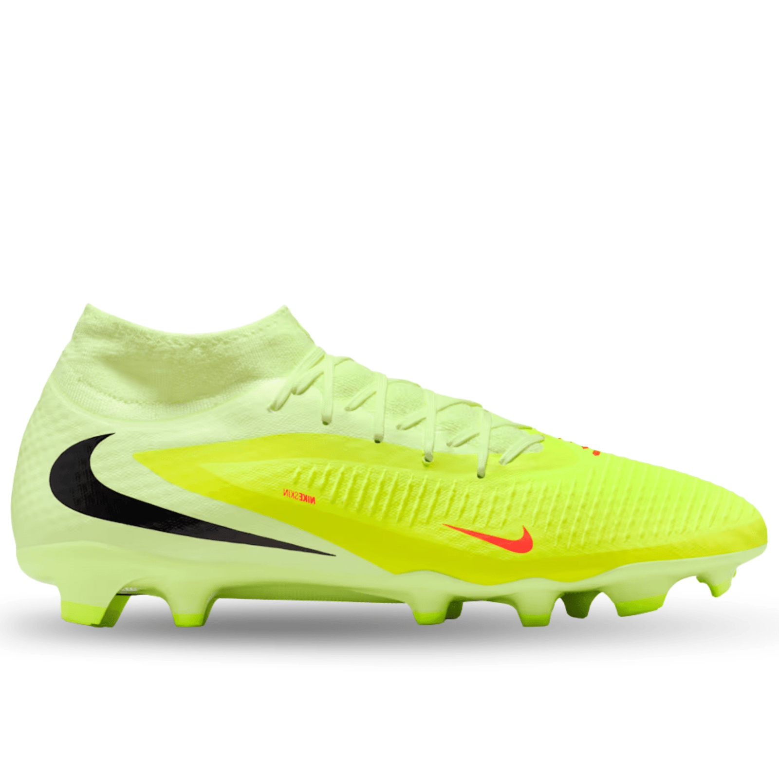 Nike Phantom 6 High Academy FG/MG Soccer Cleats (Hyper Crimson/Limelight) | SoccerWearhouse