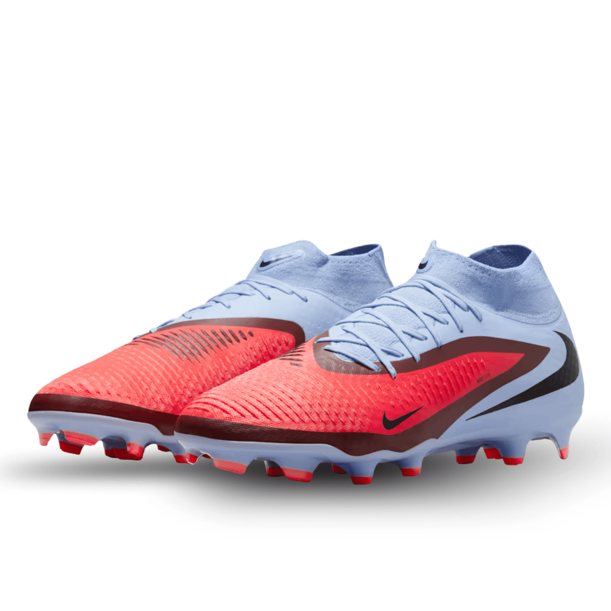 Nike Phantom 6 High Academy FG/MG Soccer Cleats (Royal Tint/Bright Crimson) | SoccerWearhouse