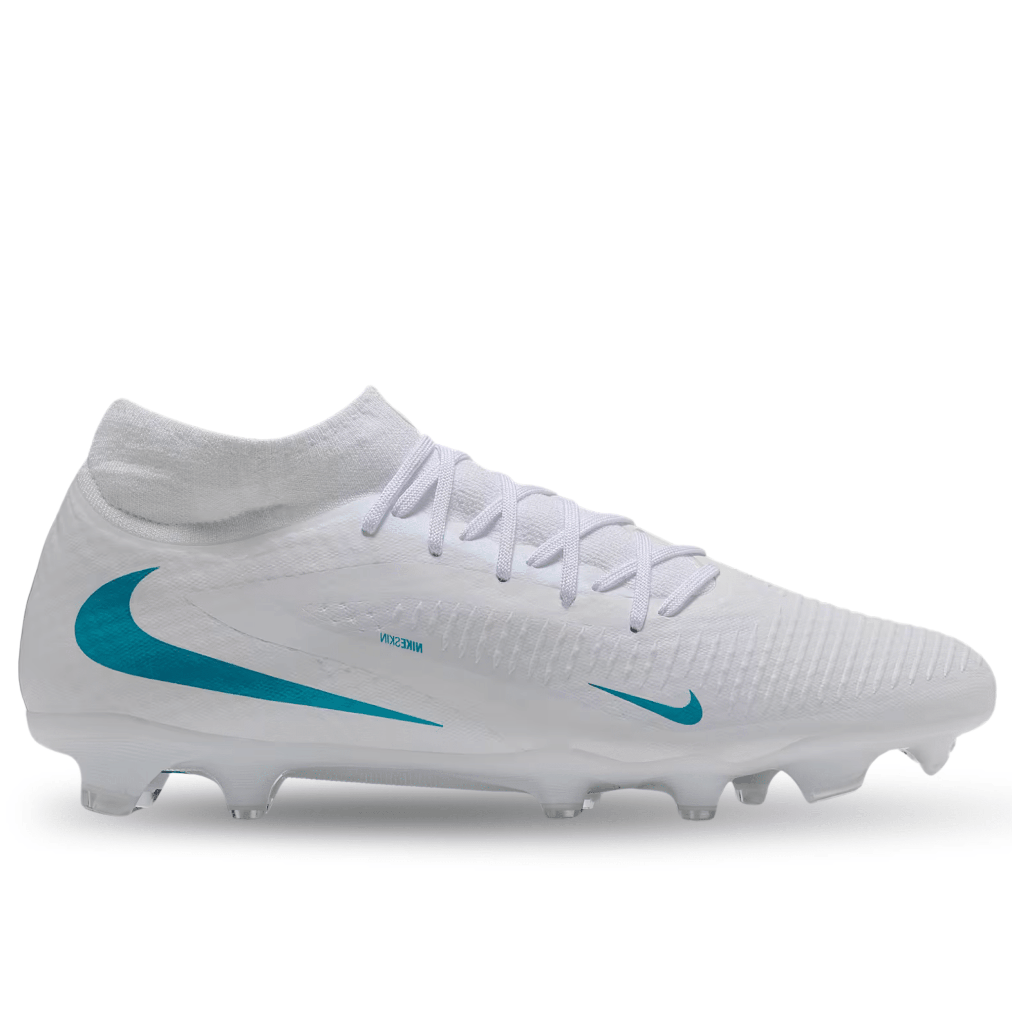 Nike Phantom 6 High Academy FG/MG Soccer Cleats (White/Dusty Cactus)