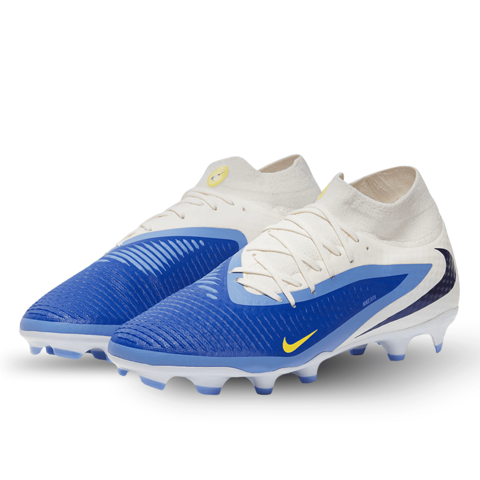 Nike Phantom 6 High Academy LV8 Firm Ground/Multi Ground Soccer Cleats (Racer Blue/Dark Obsidian) | SoccerWearhouse