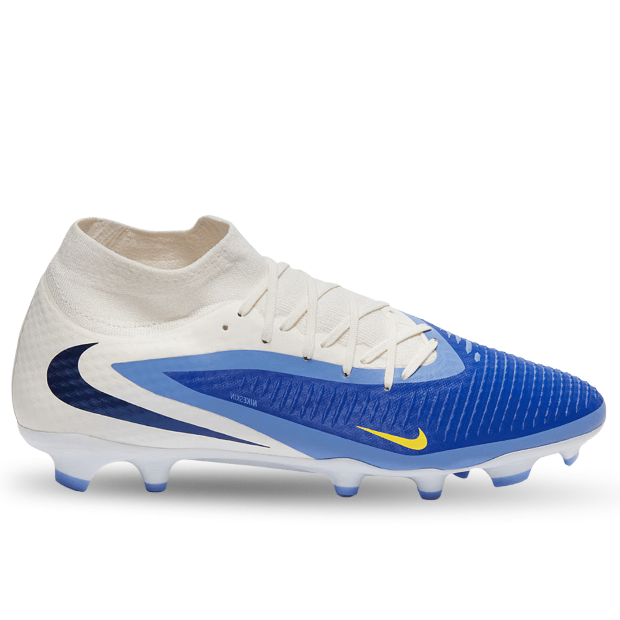 Nike Phantom 6 High Academy LV8 Firm Ground/Multi Ground Soccer Cleats (Racer Blue/Dark Obsidian)