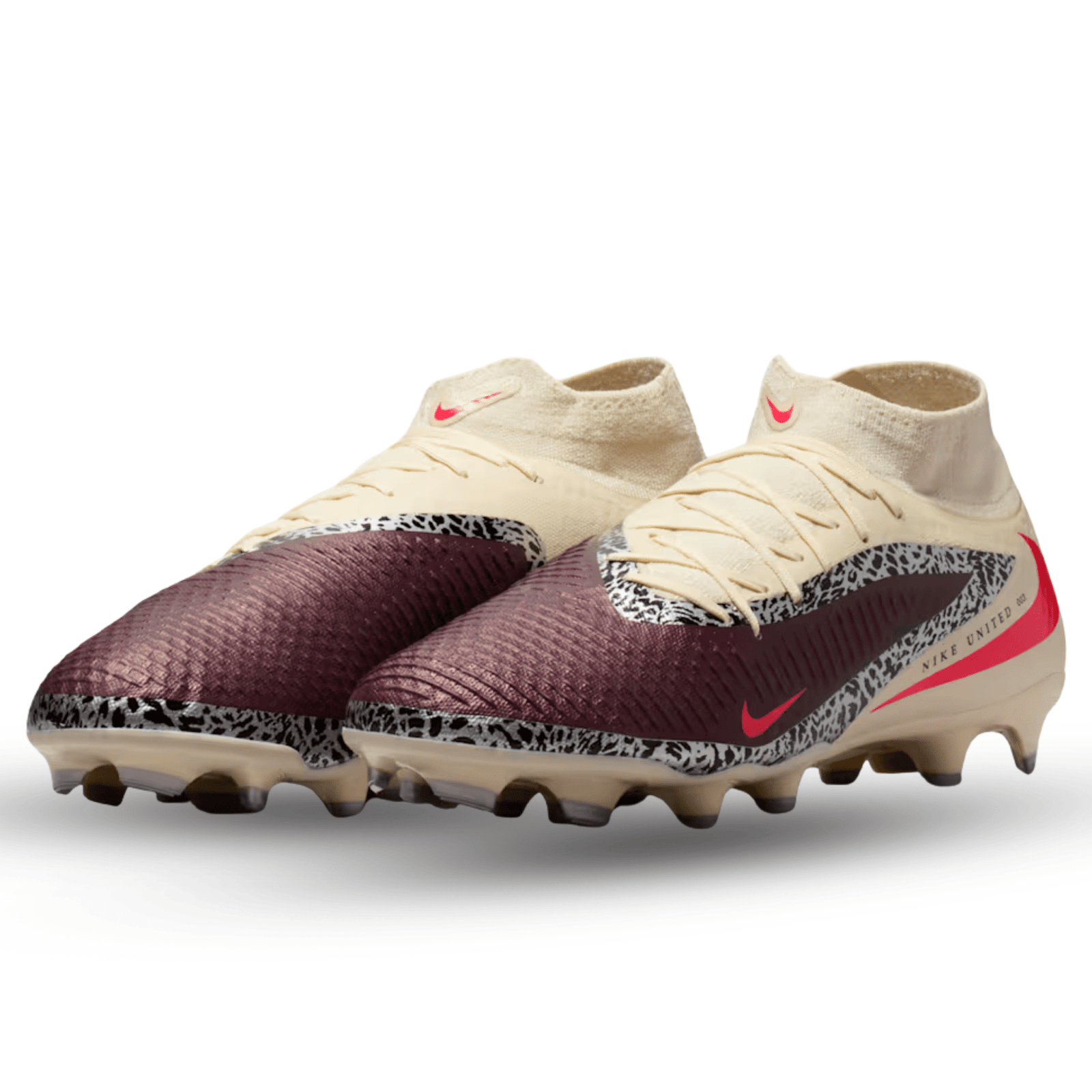 Nike Phantom 6 High Academy NU3 Firm Ground Soccer Cleats (Burgundy Crush/University Red) | SoccerWearhouse