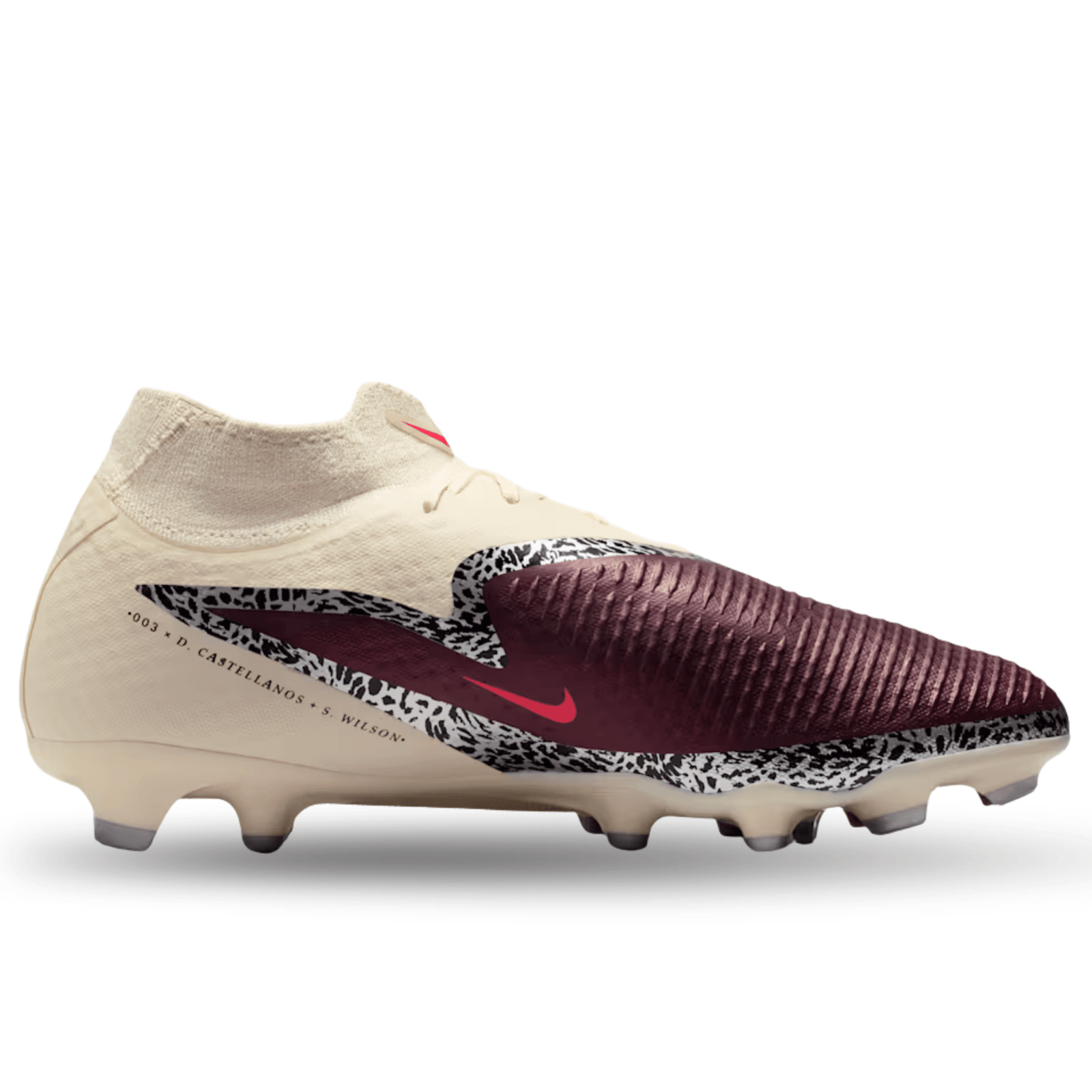 Nike Phantom 6 High Academy NU3 Firm Ground Soccer Cleats (Burgundy Crush/University Red) | SoccerWearhouse