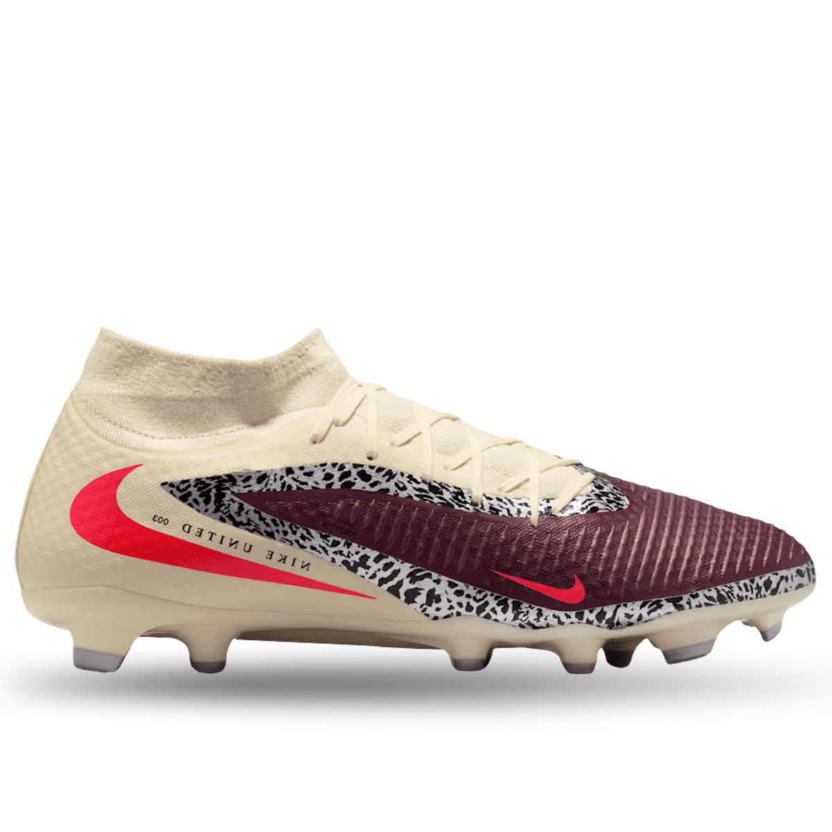 Nike Phantom 6 High Academy NU3 Firm Ground Soccer Cleats (Burgundy Crush/University Red) | SoccerWearhouse