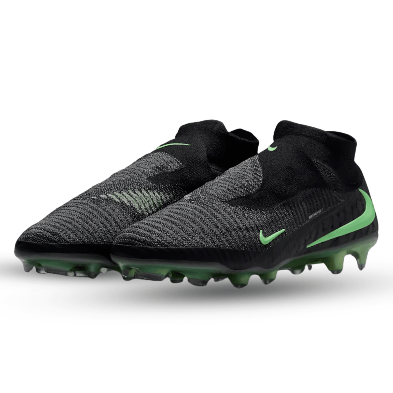 Nike Phantom 6 High Elite FG Soccer Cleats (Black/Illusion Green) | SoccerWearhouse