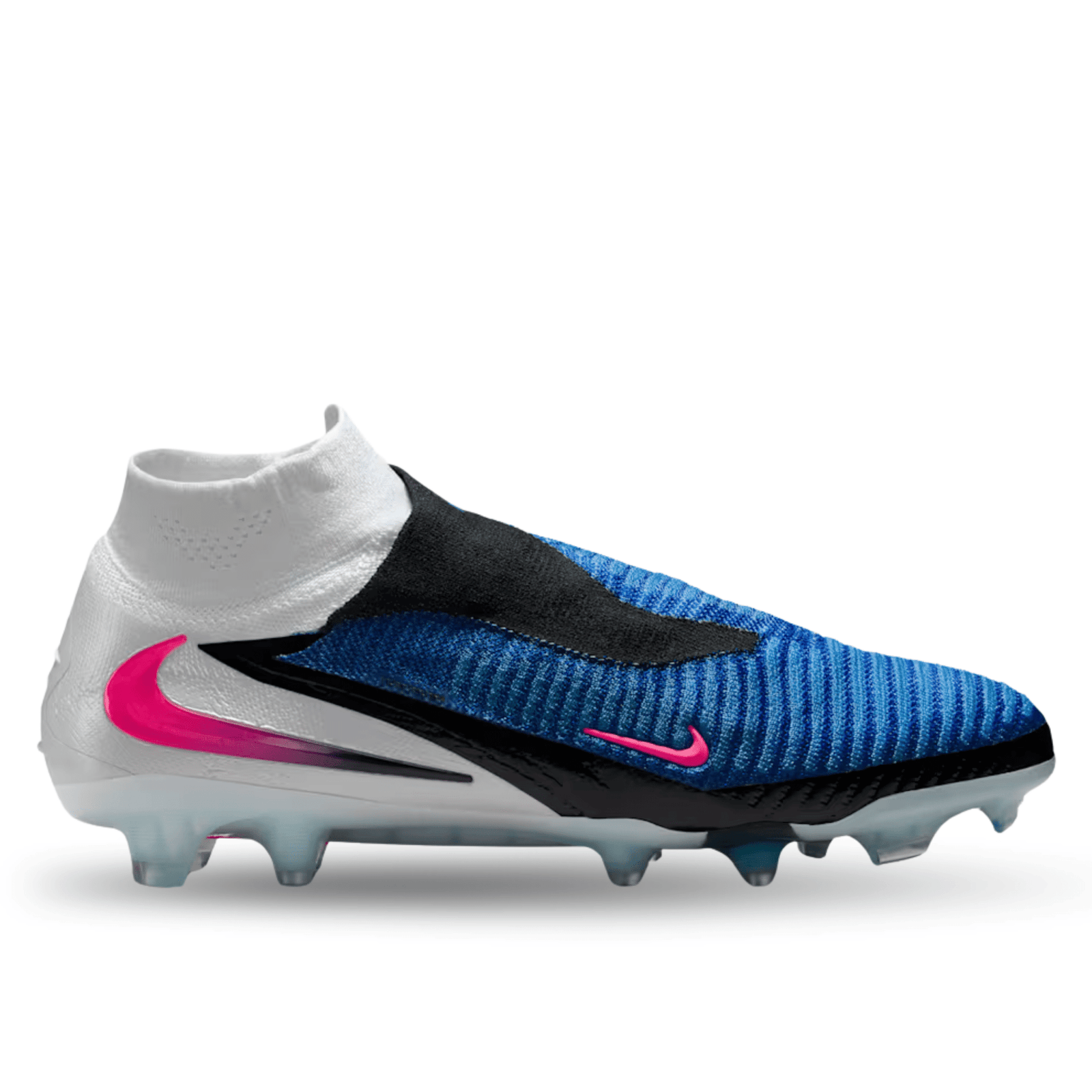 Nike Phantom 6 High Elite FG Soccer Cleats (Racer Blue/Pink Blast/White) | SoccerWearhouse