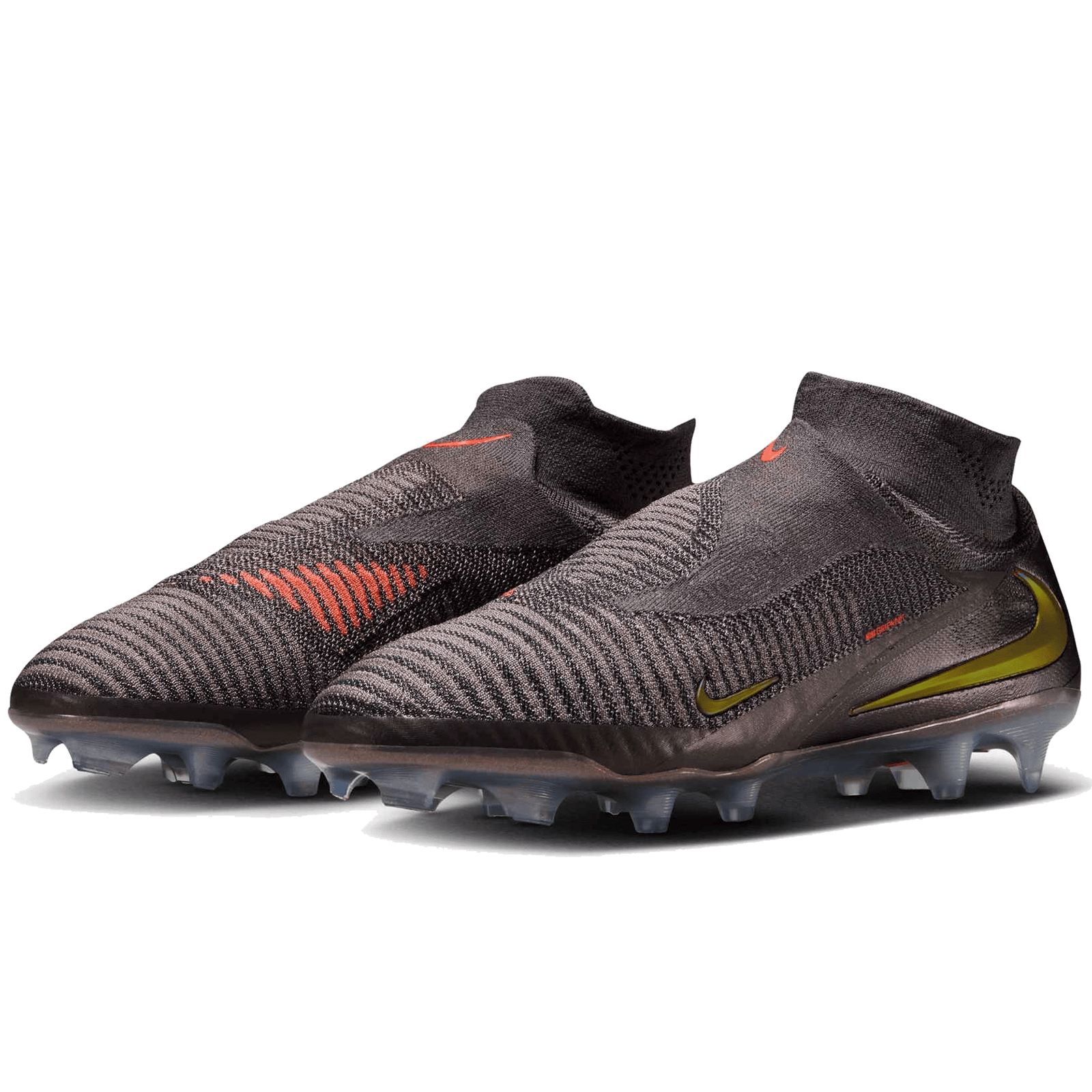 Nike Phantom 6 High Elite LV8 FG Soccer Cleats (Medium Ash/Gold Amber) | SoccerWearhouse