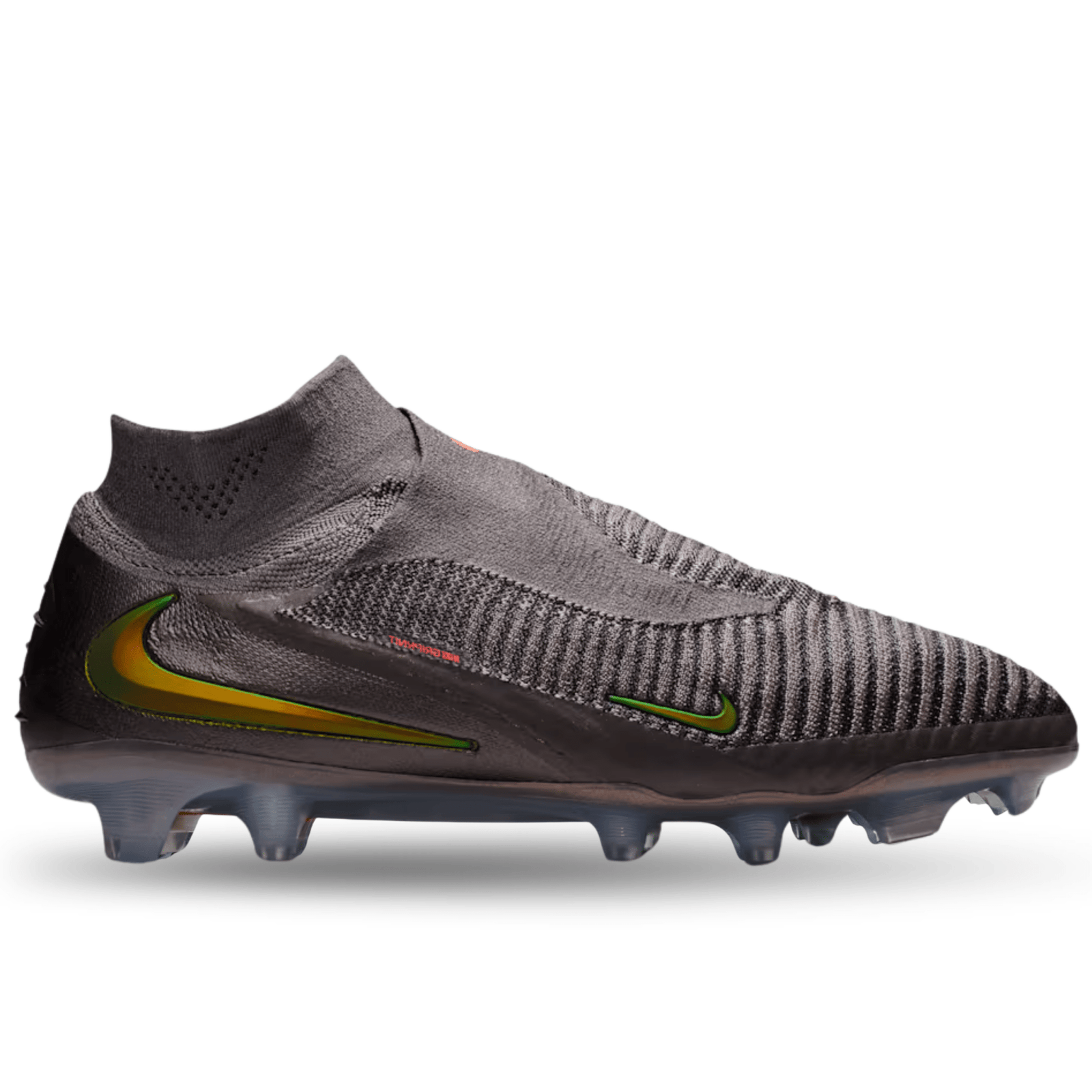 Nike Phantom 6 High Elite LV8 FG Soccer Cleats (Medium Ash/Gold Amber) | SoccerWearhouse