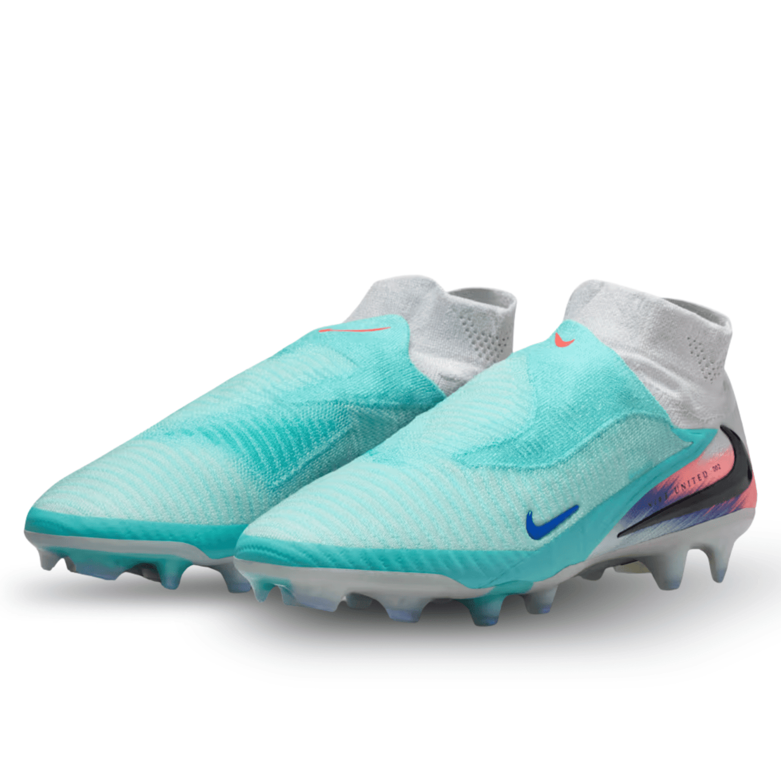 Nike Phantom 6 High Elite NU2 Firm Ground Soccer Cleats (Pistachio Frost/Hyper Orange) | SoccerWearhouse