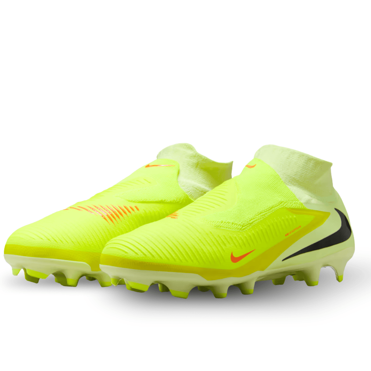 Nike Phantom 6 High Pro Firm Ground Soccer Cleats (Hyper Crimson/Black/Limelight) | SoccerWearhouse