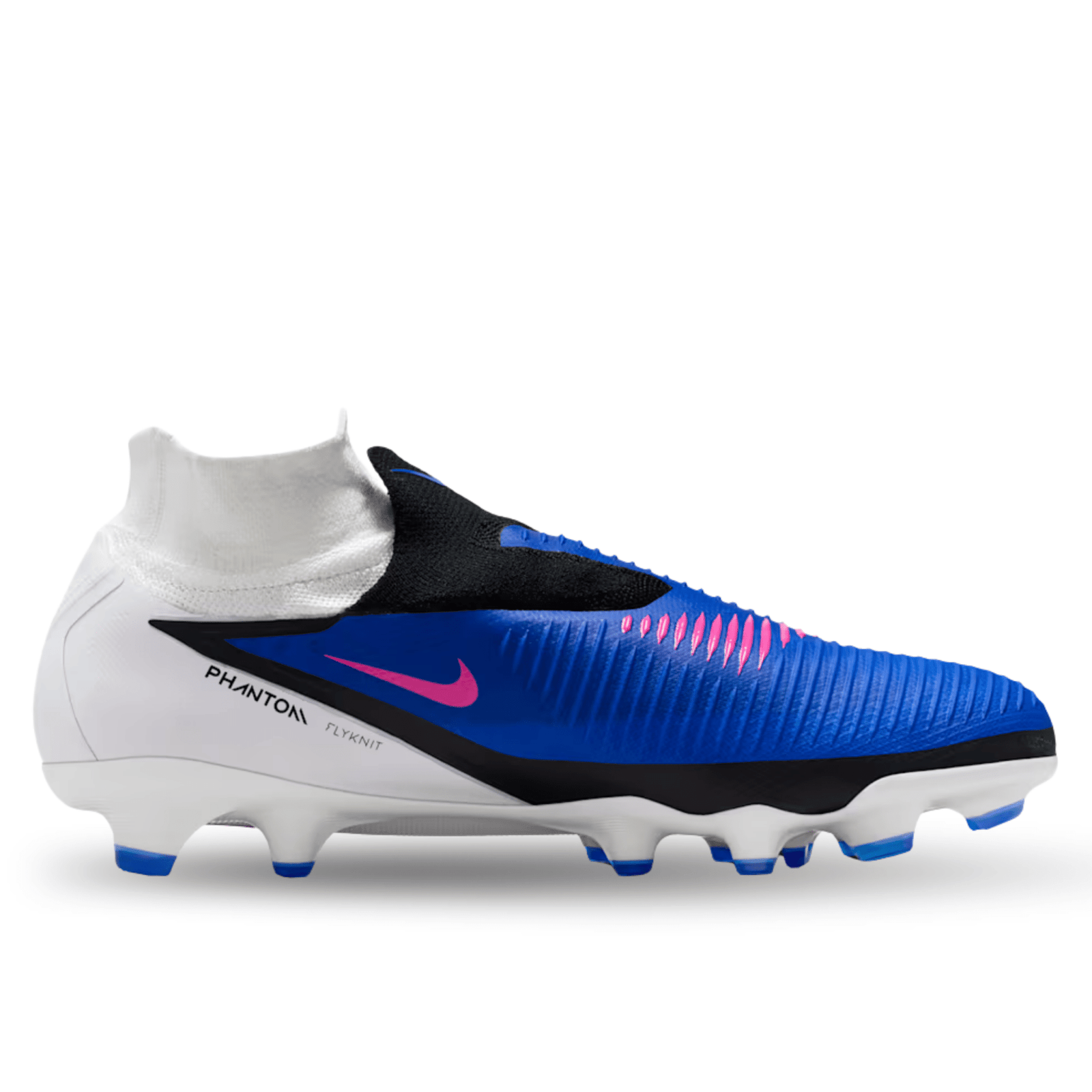 Nike Phantom 6 High Pro Firm Ground Soccer Cleats (Racer Blue/White) | SoccerWearhouse