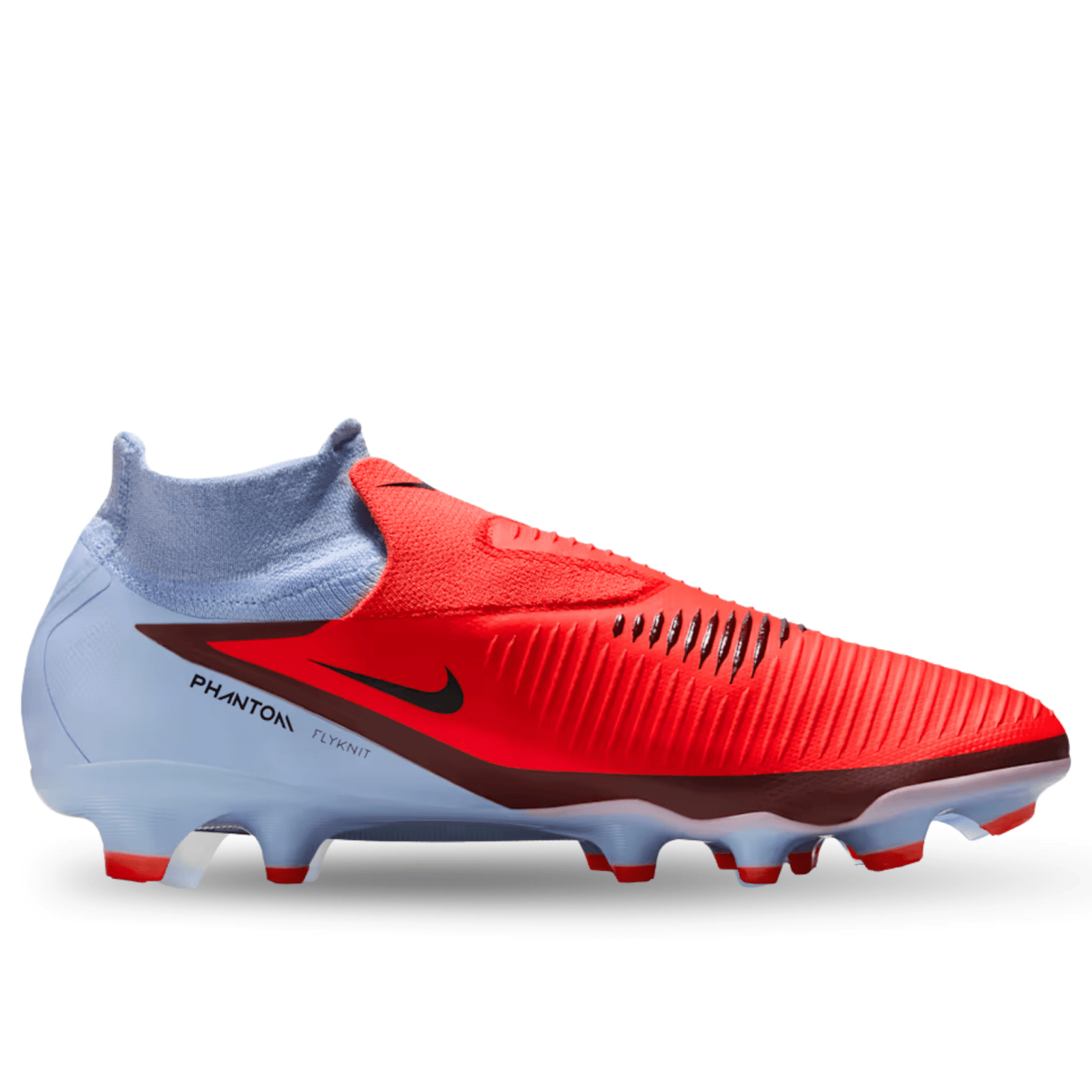 Nike Phantom 6 High Pro Firm Ground Soccer Cleats (Royal Tint/Bright Crimson) | SoccerWearhouse