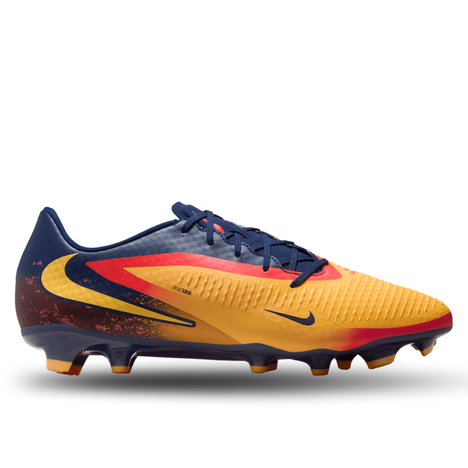 Nike Phantom 6 Low Academy Erling Haaland FG/MG Soccer Cleats (Laser Orange/Lemon Venom/Blue Void) | SoccerWearhouse