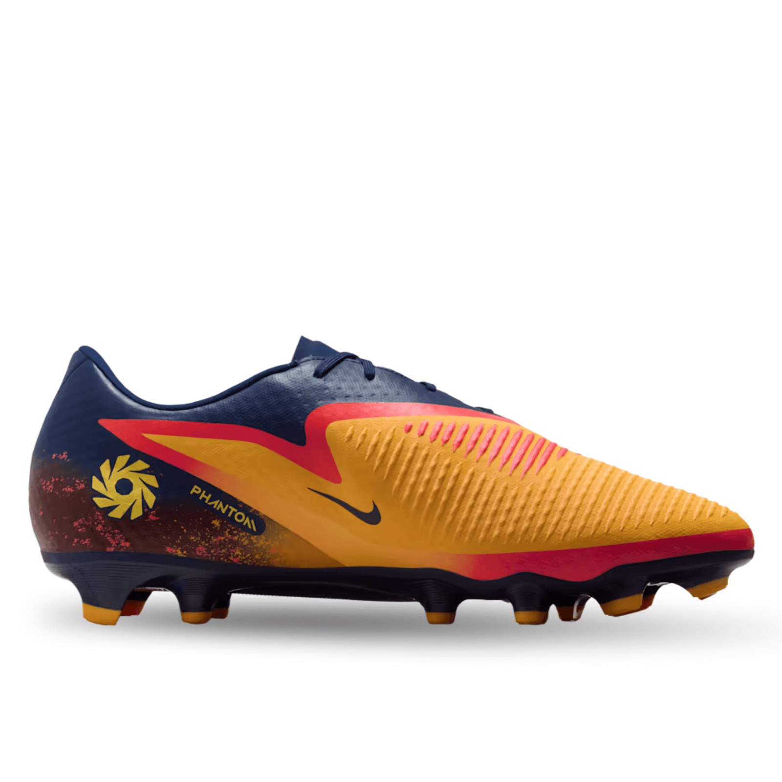 Nike Phantom 6 Low Academy Erling Haaland FG/MG Soccer Cleats (Laser Orange/Lemon Venom/Blue Void) | SoccerWearhouse