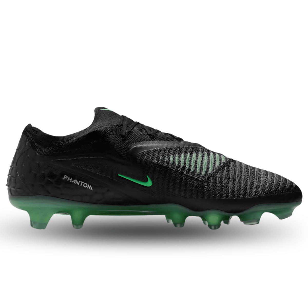 Nike Phantom 6 Low Elite FG Soccer Cleats (Black/Illusion Green) | SoccerWearhouse